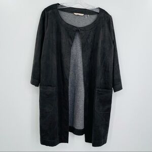 Soft Surroundings Open Front Long Cape‎ Cardigan Jacket Womens S Oversized